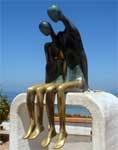 Nostalgia sculpture Vallarta Downtown Map.